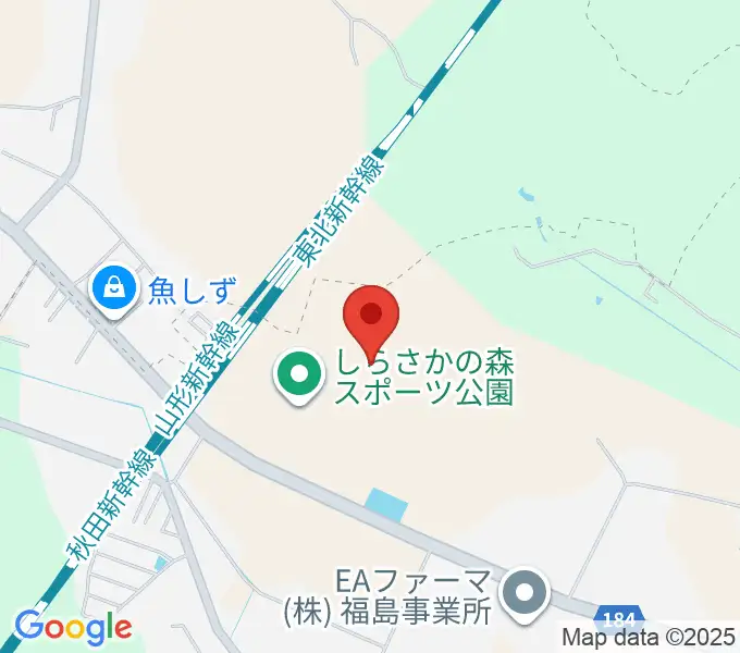 白河グリーンスタジアムの地図