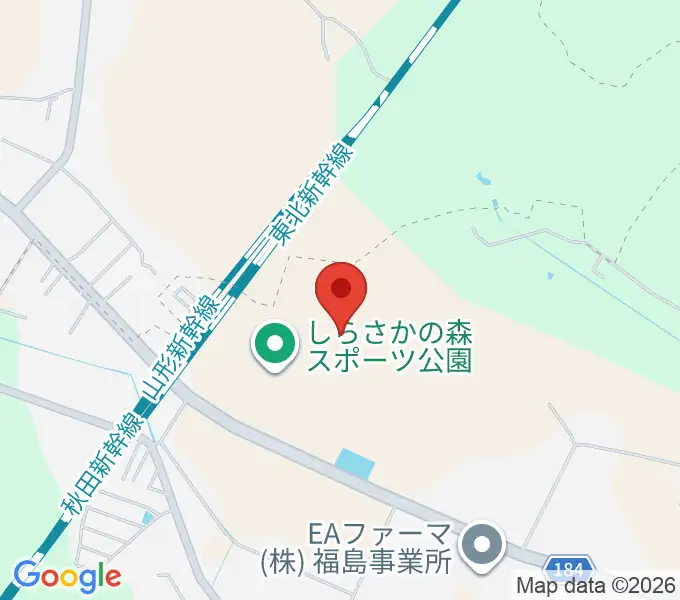 白河グリーンスタジアムの地図