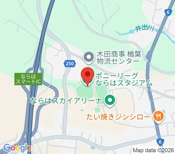 ポニーリーグ NARAHA STADIUMの地図