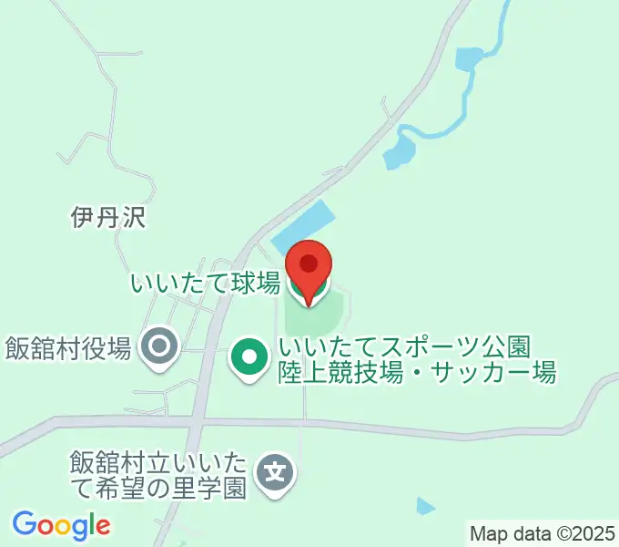 いいたて球場の地図