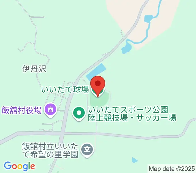 いいたて球場の地図