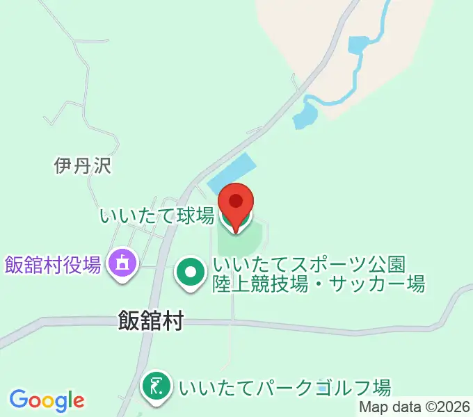 いいたて球場の地図