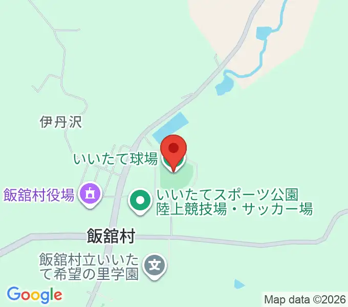 いいたて球場の地図