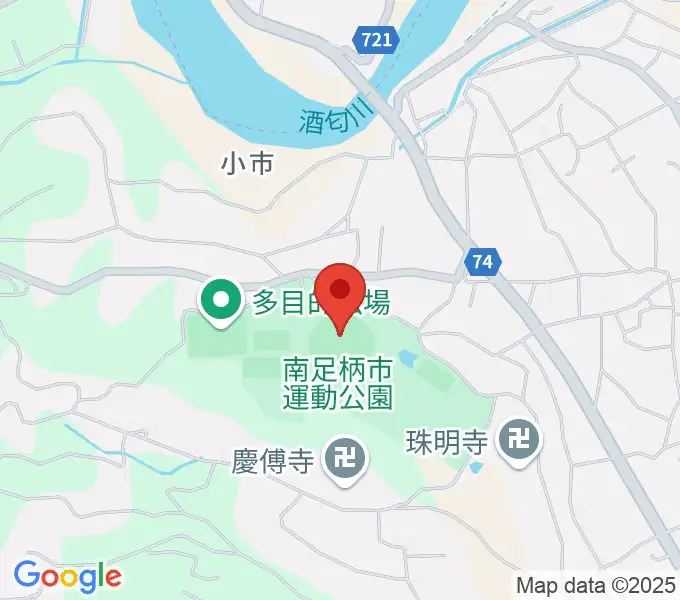 南足柄球場の地図