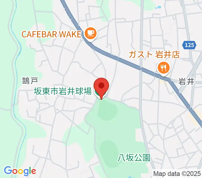坂東市岩井球場の地図