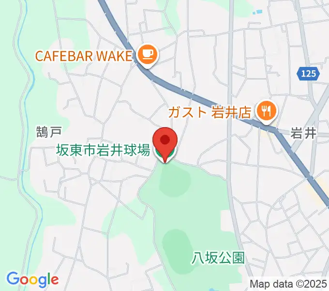 坂東市岩井球場の地図