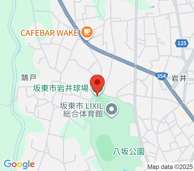 坂東市岩井球場の地図