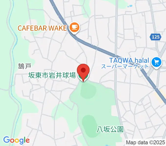 坂東市岩井球場の地図