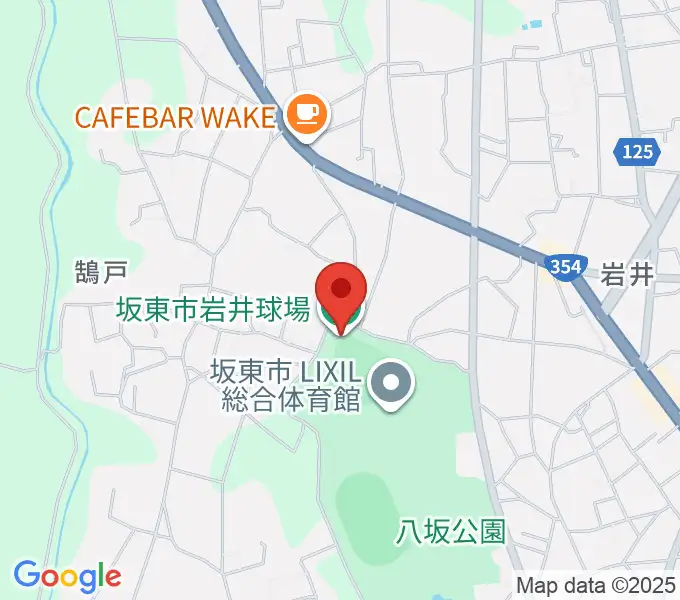 坂東市岩井球場の地図