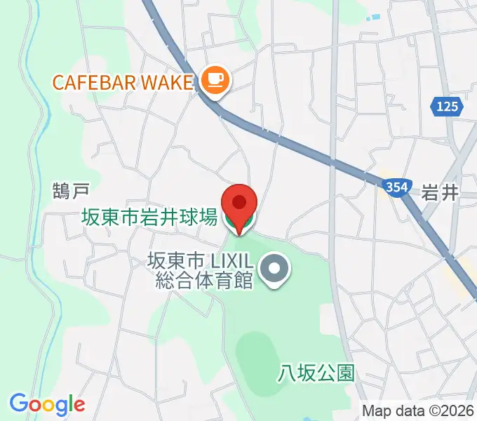 坂東市岩井球場の地図