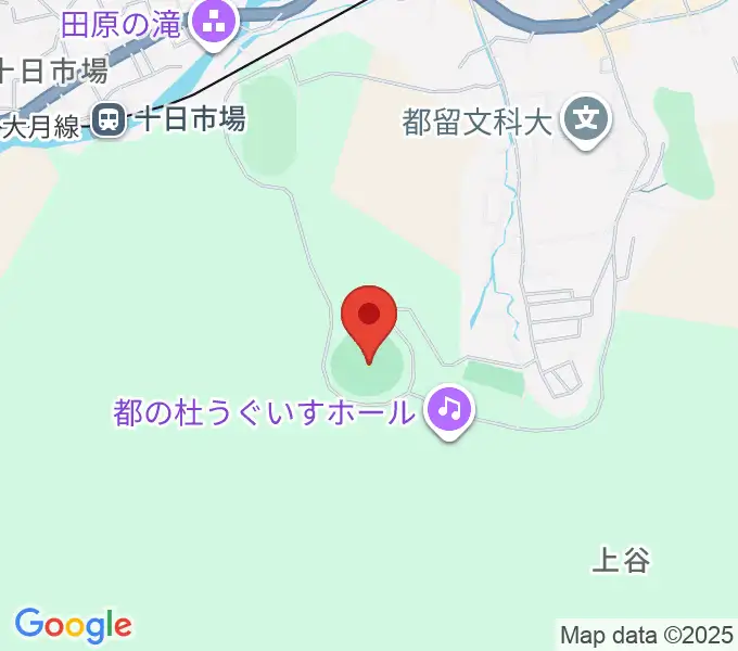 都留市総合運動公園楽山球場の地図