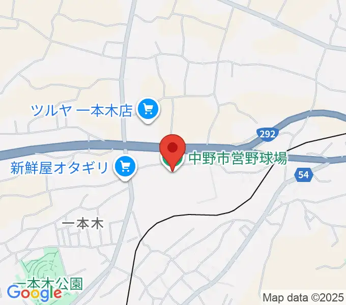 中野市営野球場の地図