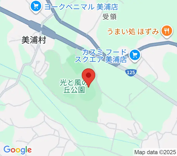 晴天スタジアム美浦の地図