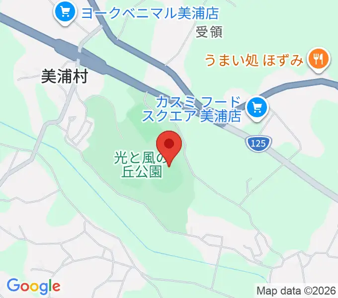 晴天スタジアム美浦の地図