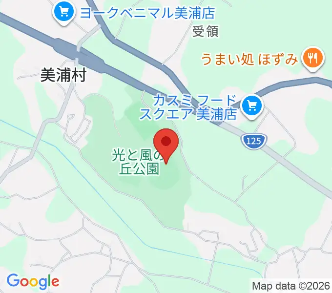 晴天スタジアム美浦の地図