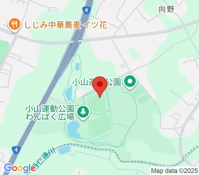 小山運動公園野球場の地図