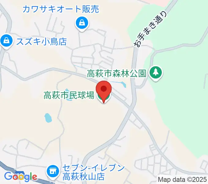 高萩市民球場の地図