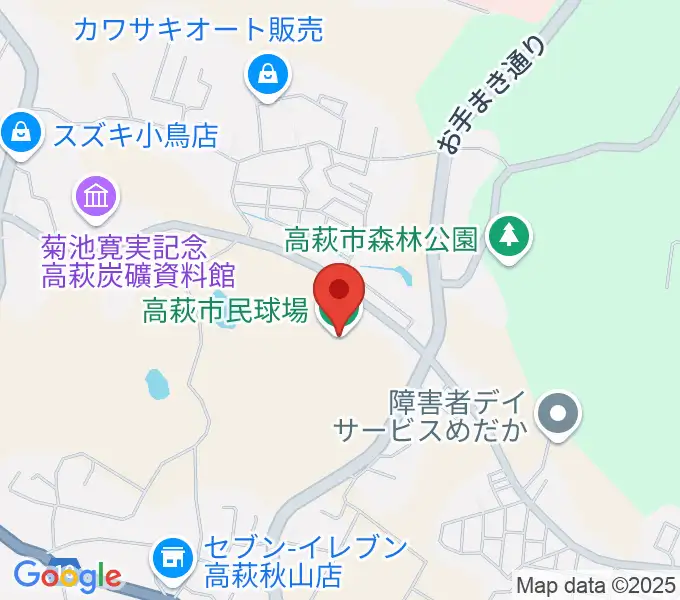 高萩市民球場の地図
