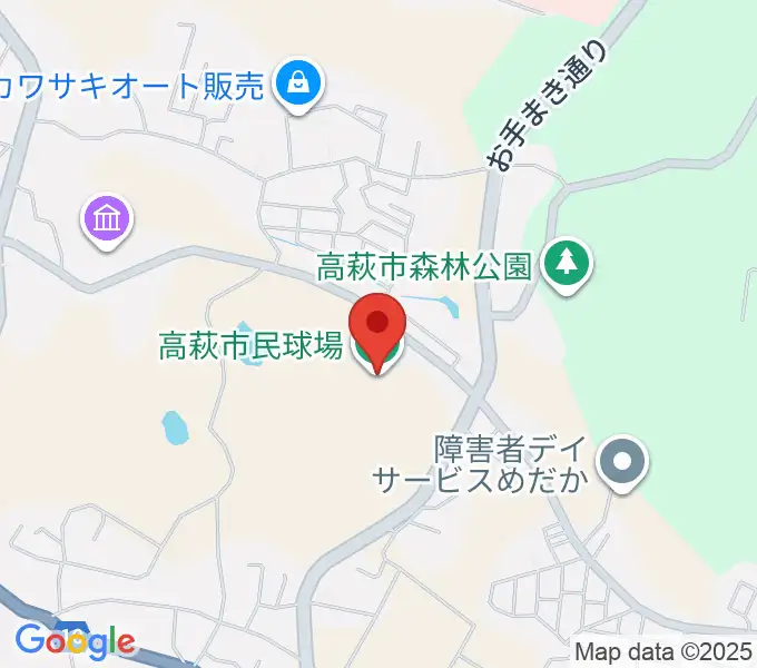 高萩市民球場の地図