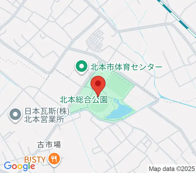 北本総合公園野球場の地図