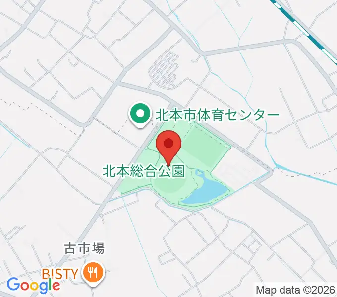北本総合公園野球場の地図