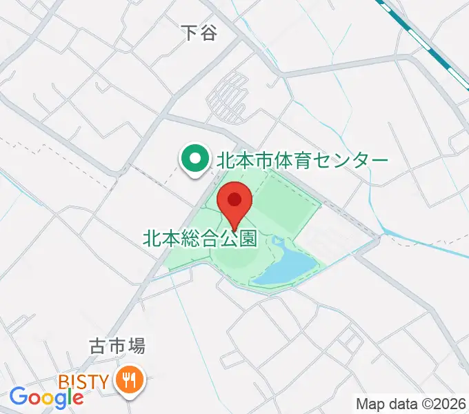 北本総合公園野球場の地図