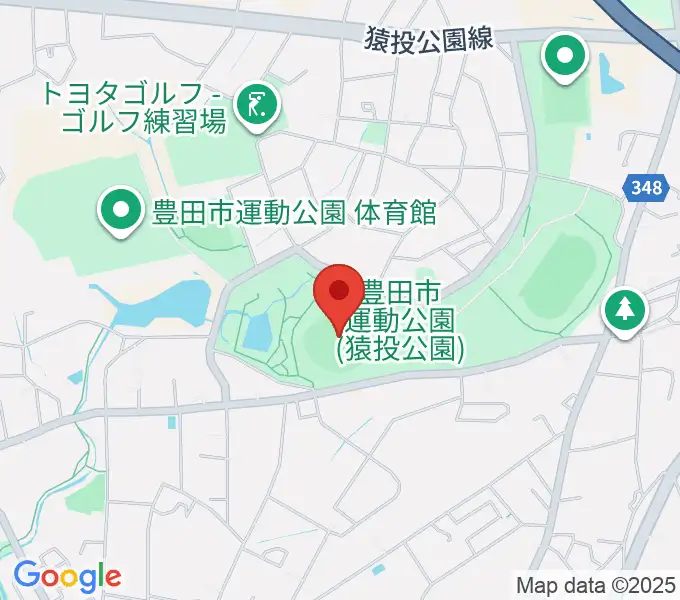 豊田市運動公園野球場の地図
