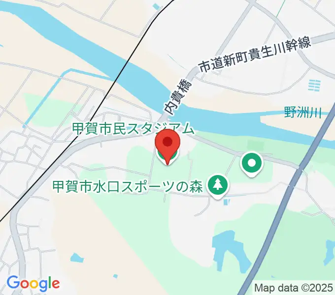 甲賀市民スタジアムの地図