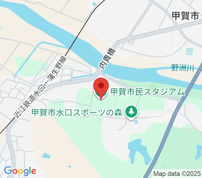 甲賀市民スタジアムの地図