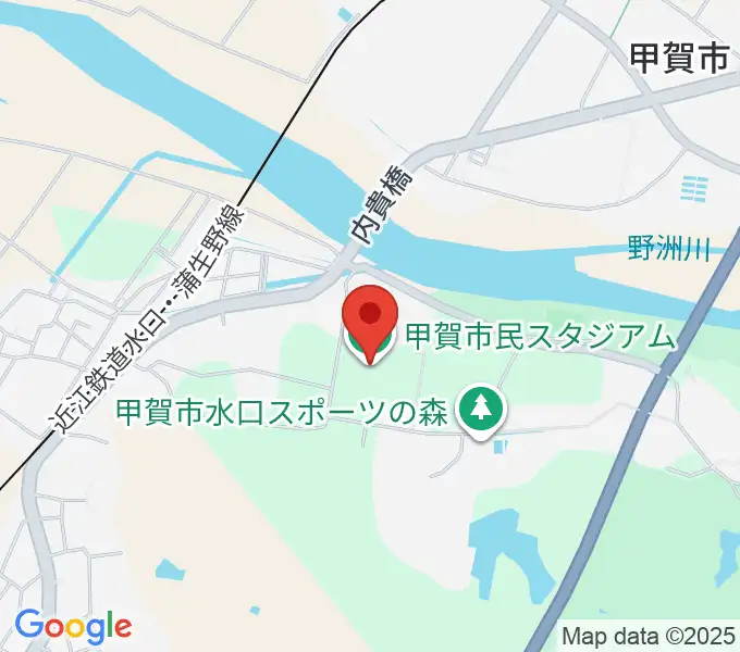 甲賀市民スタジアムの地図