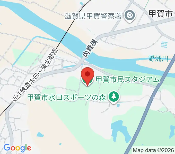 甲賀市民スタジアムの地図