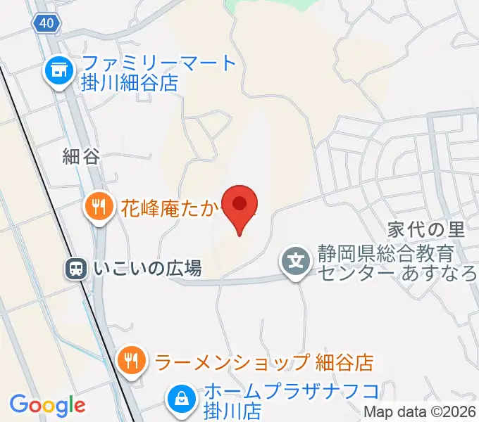 掛川市いこいの広場野球場の地図