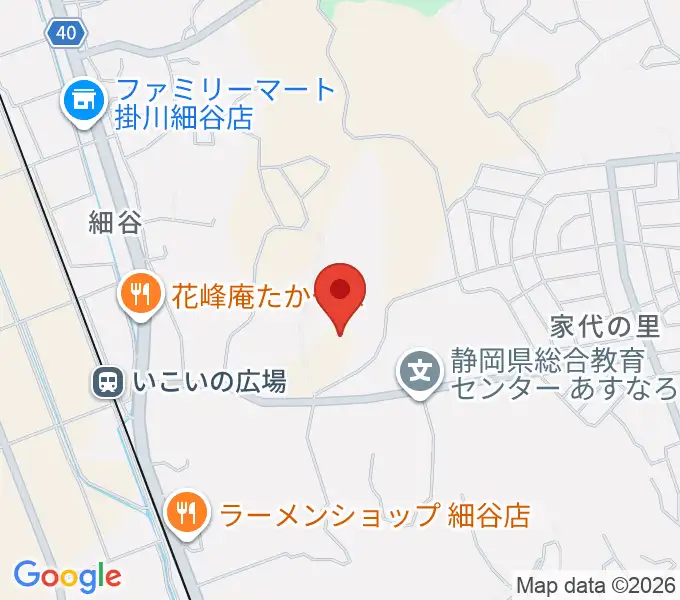 掛川市いこいの広場野球場の地図