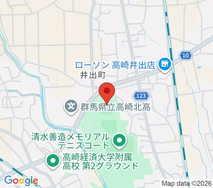 宇津木スタジアムの地図