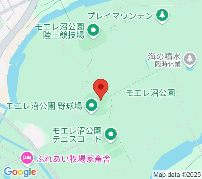 モエレ沼公園野球場の地図
