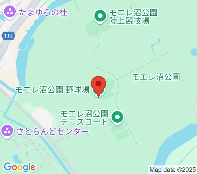 モエレ沼公園野球場の地図