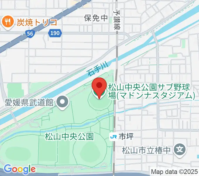 マドンナスタジアムの地図