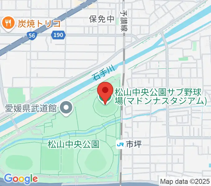 マドンナスタジアムの地図