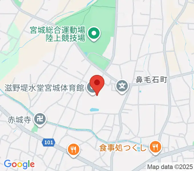 滋野堤水堂宮城体育館の地図
