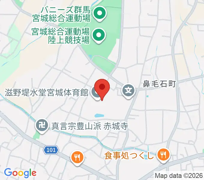 滋野堤水堂宮城体育館の地図