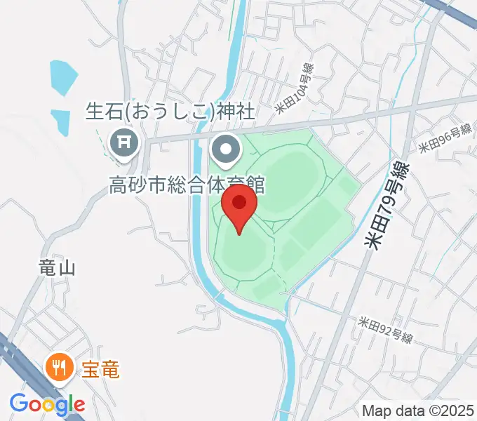 高砂市野球場の地図