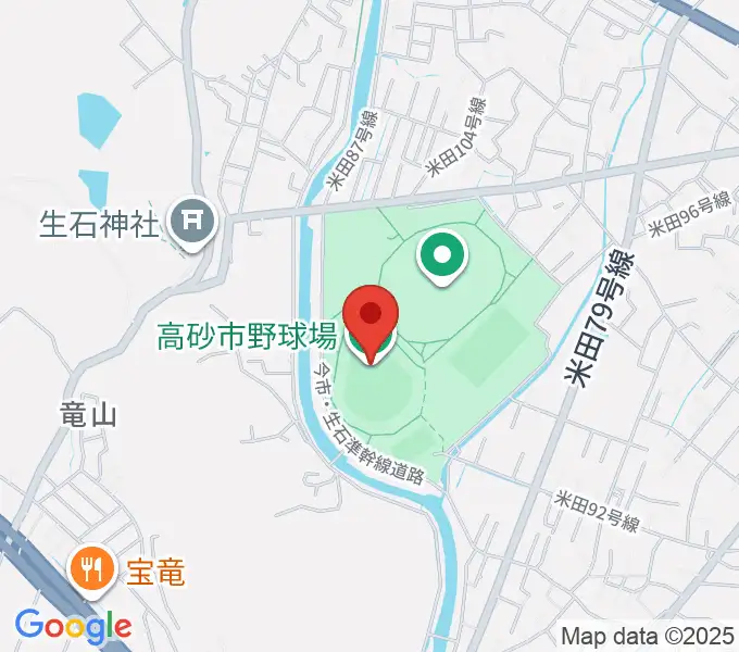 高砂市野球場の地図