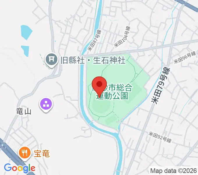 高砂市野球場の地図