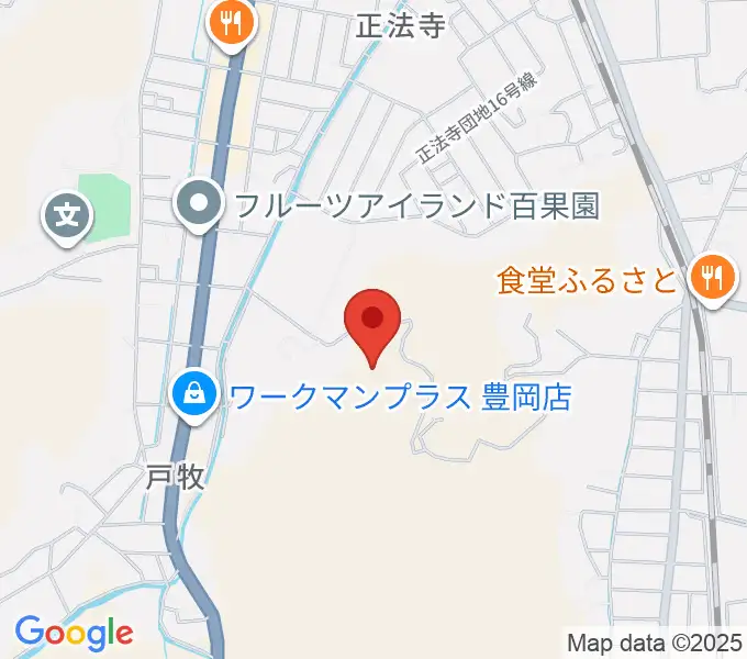 こうのとりスタジアムの地図