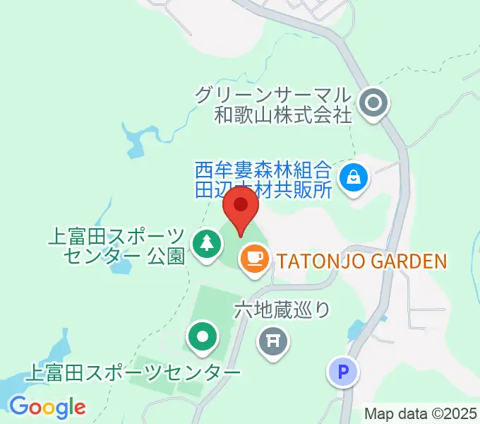 上富田スポーツセンター野球場の地図