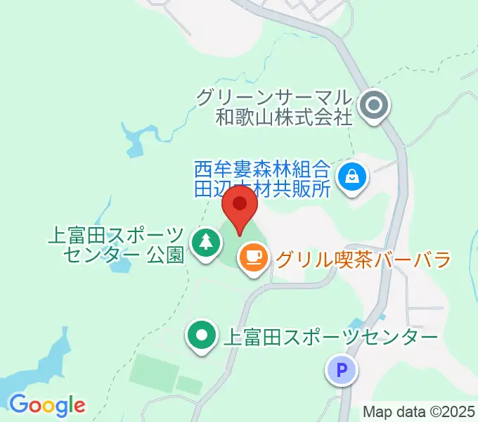 上富田スポーツセンター野球場の地図