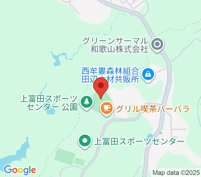 上富田スポーツセンター野球場の地図