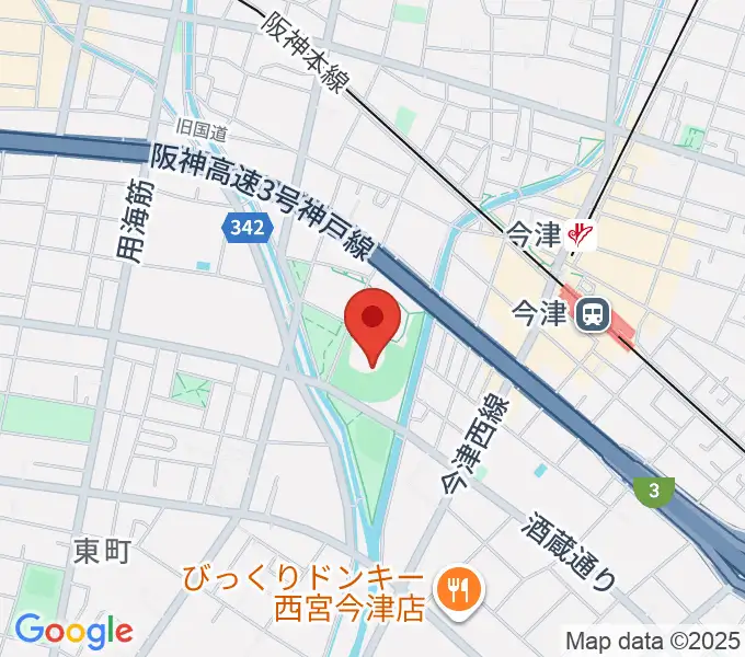 津門中央公園野球場の地図