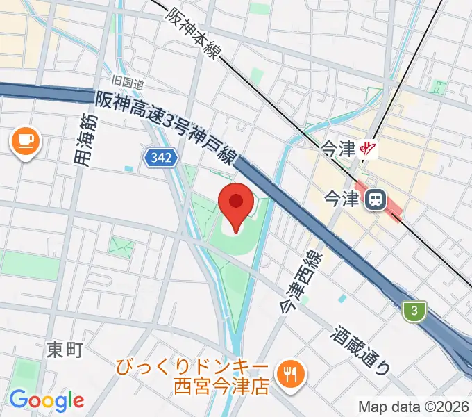 津門中央公園野球場の地図