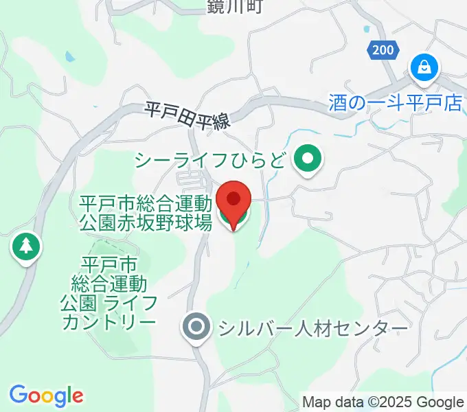 平戸市総合運動公園赤坂野球場の地図